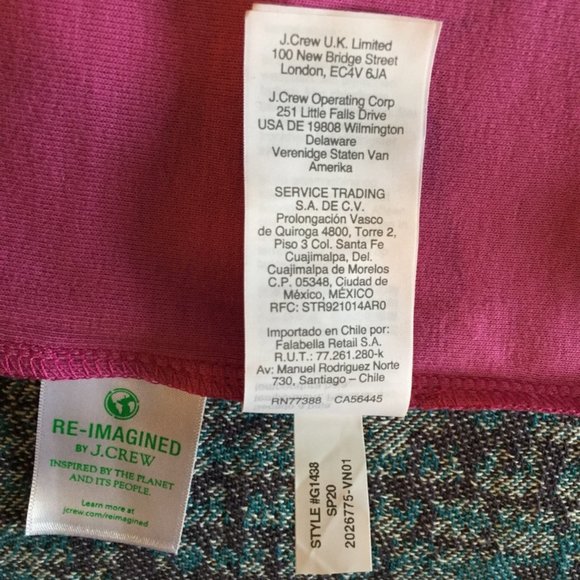 J. Crew Perfect Fit T-shirt Women's Size XXS Pink/Purple - Picture 6 of 7